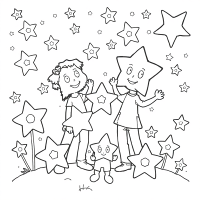 Coloring Book: Star Coloring Pages for Kids