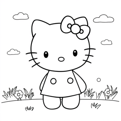 Coloring Book: Hello Kitty Coloring Pages for Kids