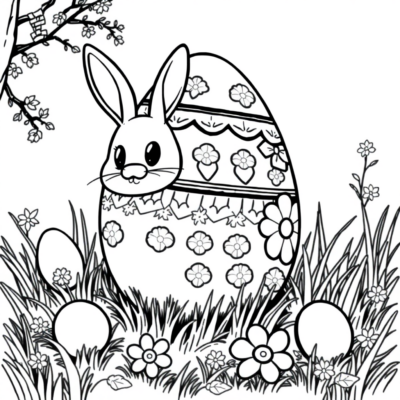Coloring Book: Easter Egg Coloring Pages for Kids
