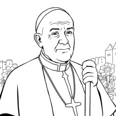 Coloring Book: Coloring Pages for Kids of John Paul II
