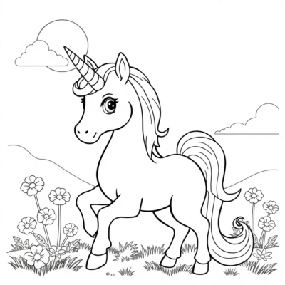 Magical Unicorns: Cute Coloring Pages for Kids