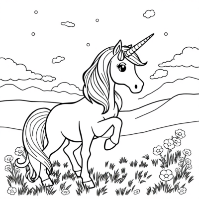 Magical Unicorn Coloring Pages for Kids