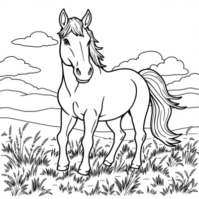 Horse Fun: Printable Kids Coloring Pages