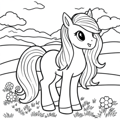 Pony Playtime: Cute Coloring Pages for Kids