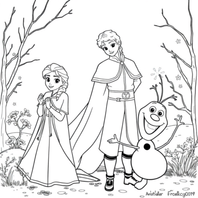 Coloring Book: Frozen 2 Coloring Pages for Kids