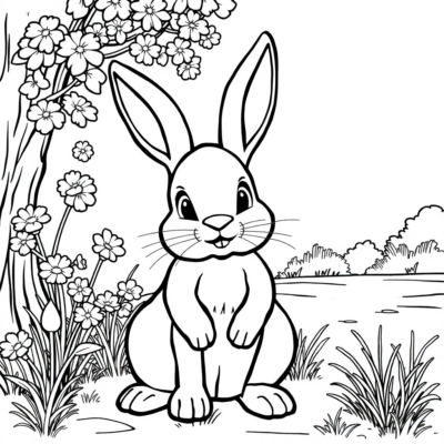 Coloring Book: Coloring Pages for Kids Rabbit