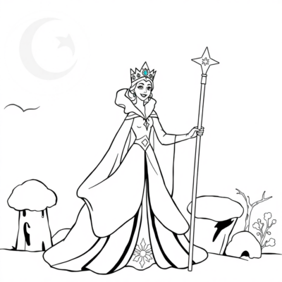 Coloring Book: The Snow Queen Coloring Pages for Kids