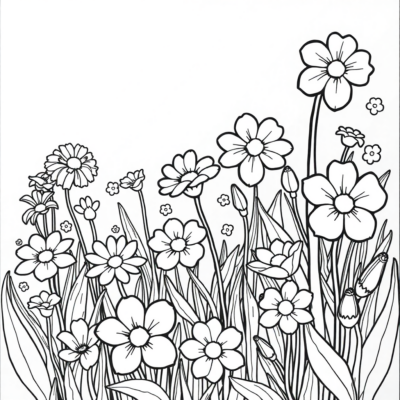 Coloring Book: Coloring Pages for Kids – Flowers