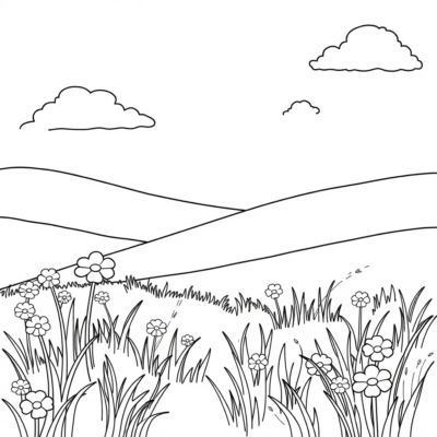 Coloring Book: Coloring Pages for Kids – Meadow