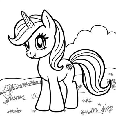 Coloring Book: Little Pony Coloring Pages for Kids