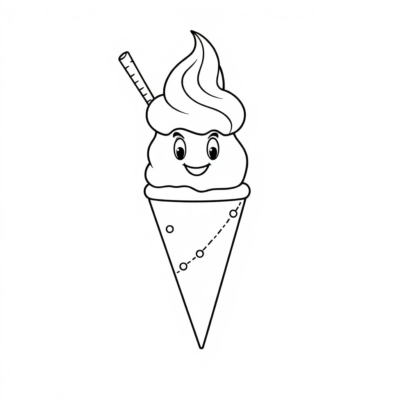 Coloring Book: Ice Cream Coloring Pages for Kids