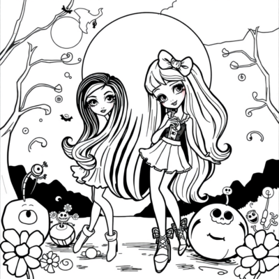 Monster High-Inspired Printable Coloring Pages