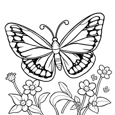 Coloring Book: Butterfly Coloring Pages for Kids