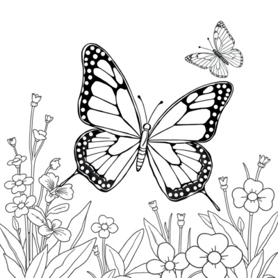 Coloring Book: Coloring Pages for Kids – Butterflies