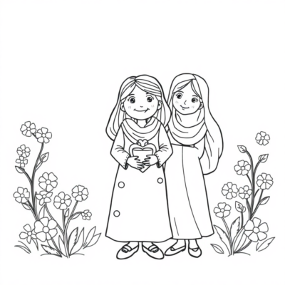 Coloring Book: Coloring Pages for Kids on Mother’s Day