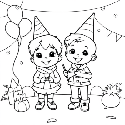 Coloring Book: Birthday Coloring Pages for Kids