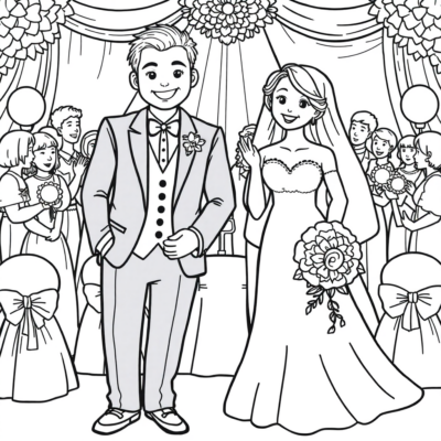 Coloring Book: Wedding Coloring Pages for Kids