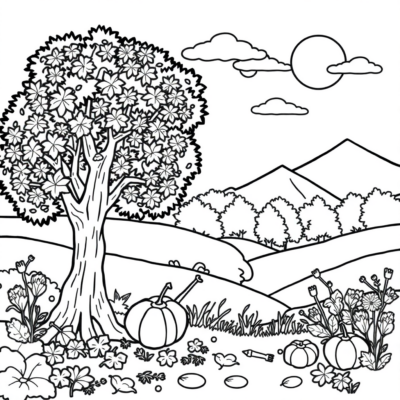 Coloring Book: Fall Coloring Pages for Kids