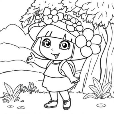 Coloring Book: Online Coloring Pages for Kids – Dora