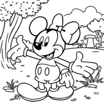 Coloring Book: Online Coloring Pages for Kids with Mickey Mouse