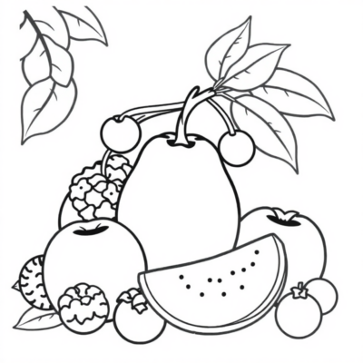 Fruit Fun: Printable Fruit Coloring Pages for Kids