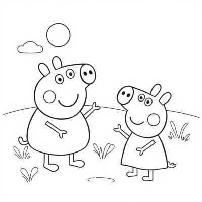 Coloring Book: Peppa Coloring Pages for Kids