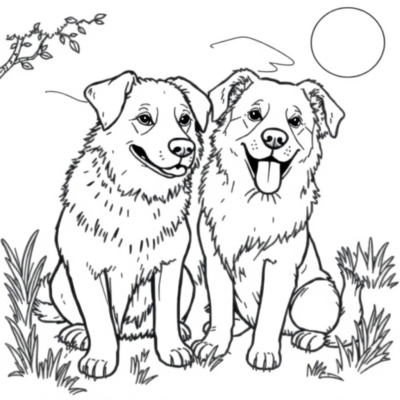 Coloring Book: Printable Puppy Coloring Pages for Kids