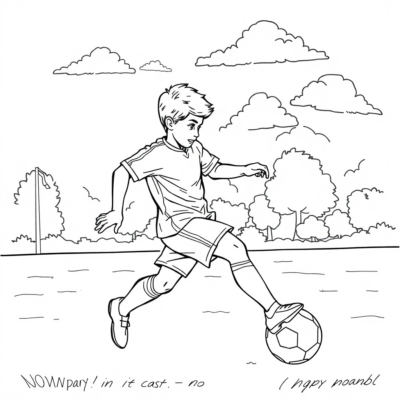 Coloring Book: Coloring Pages for Kids – Soccer Players