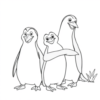 Coloring Book: Madagascar Penguins Coloring Pages for Kids