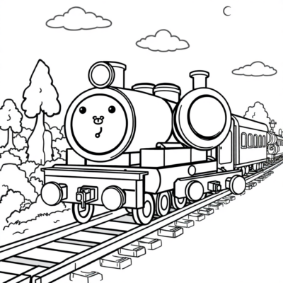 Coloring book: coloring pages for children trains