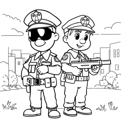Coloring Book: Police Colorings for Kids