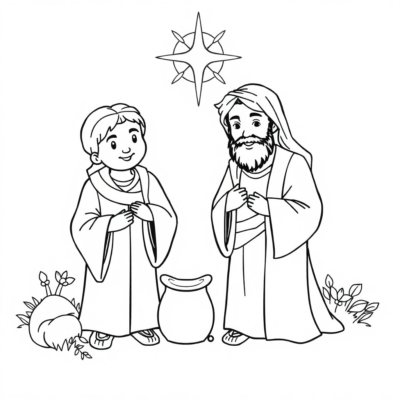 Coloring Book: Religious Coloring Pages for Kids