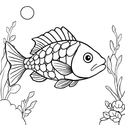 Coloring Book: Coloring Pages for Kids – Fish