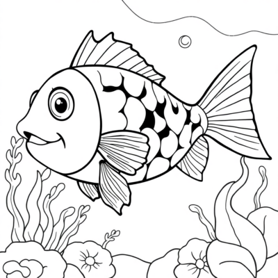 Coloring Book: Underwater Coloring Pages for Kids – Fish