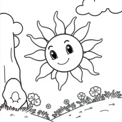 Coloring Book: Coloring Pages for Kids – Sun