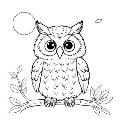 Coloring Book: Coloring Pages for Kids – Owl