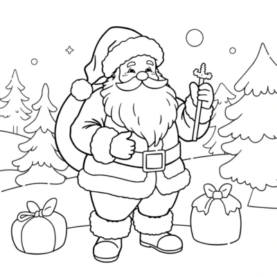 Coloring Book: Santa Claus Coloring Pages for Kids