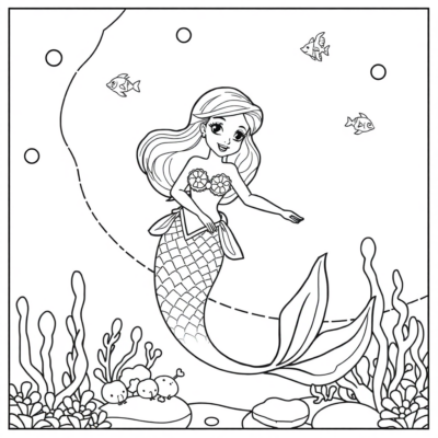 Coloring Book: Mermaid Coloring Pages for Kids