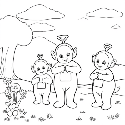 Coloring Book: Teletubbies Coloring Pages for Kids