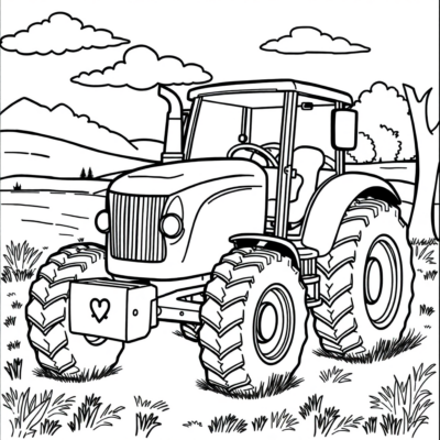 Coloring Book: Printable Colorings for Kids – Tractors