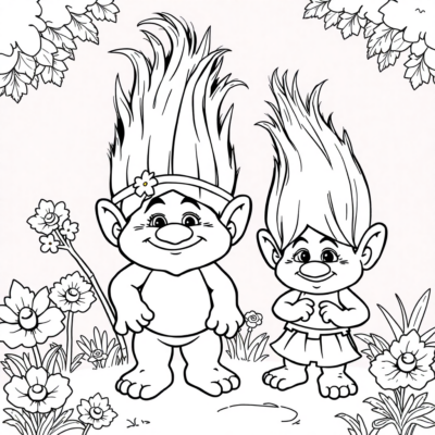 Coloring Book: Troll Coloring Pages for Kids