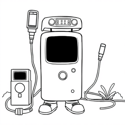 Coloring Book: Coloring Pages for Kids – Electrical Devices