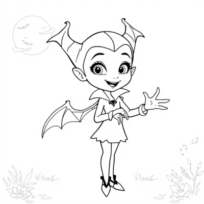 Coloring Book: Vampirina Coloring Pages for Kids