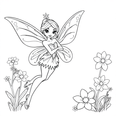 Winx Fairy Coloring Pages for Kids to Print