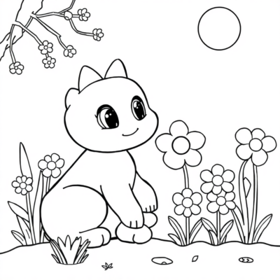 Coloring Book: Spring Coloring Pages for Kids