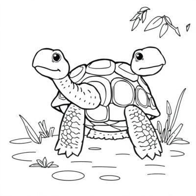 Coloring Book: Turtle Coloring Pages for Kids