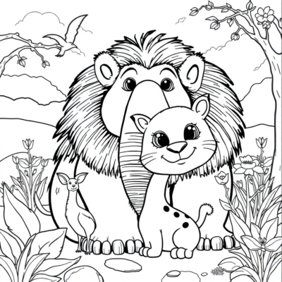 Coloring Book: Animal Coloring Pages for Kids