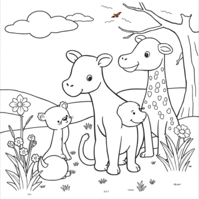 Coloring Book: Animal Coloring Pages for Children