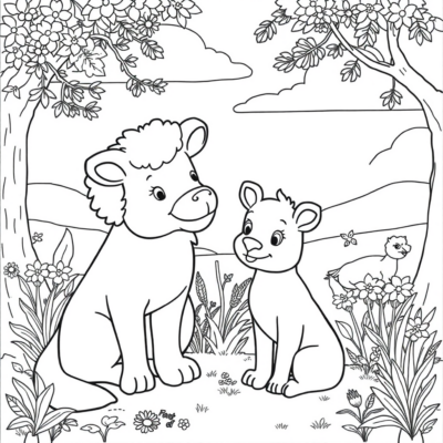 Animal Friends: Cute Coloring Pages for Kids