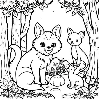 Coloring Book: Forest Animals Coloring Pages for Kids